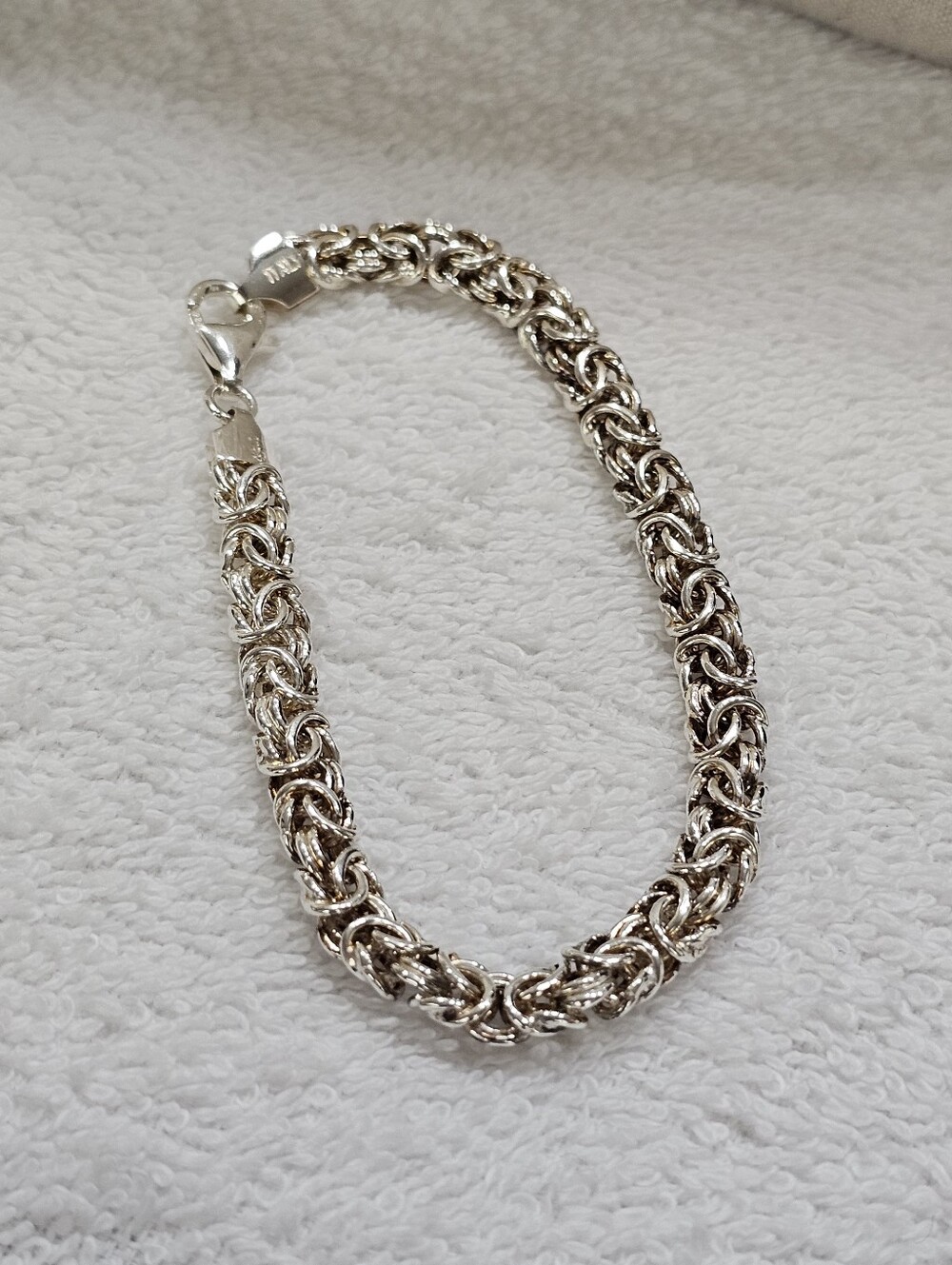 Lirm Italy 925 Silver Byzantine Bracelet 7" - Picture 3 of 13